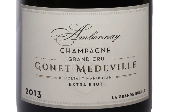 Этикетка Gonet-Medeville Ambonnay La Grande Ruelle Grand Cru 2013 0.75 л