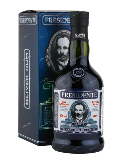 Ром Oliver Presidente Marti 19 years gift box  0.7 л