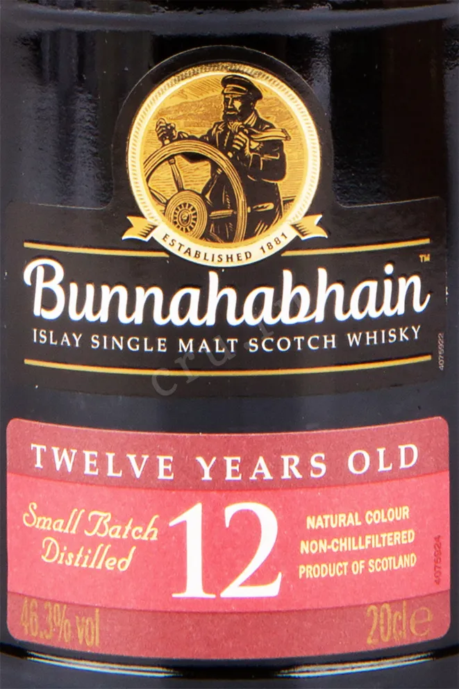 Виски Bunnahabhain 12 Years Old in tube  0.2 л