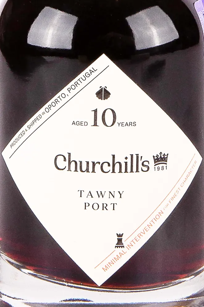 Этикетка Churchills Tawny Port 10 Years Old 2012 0.2 л