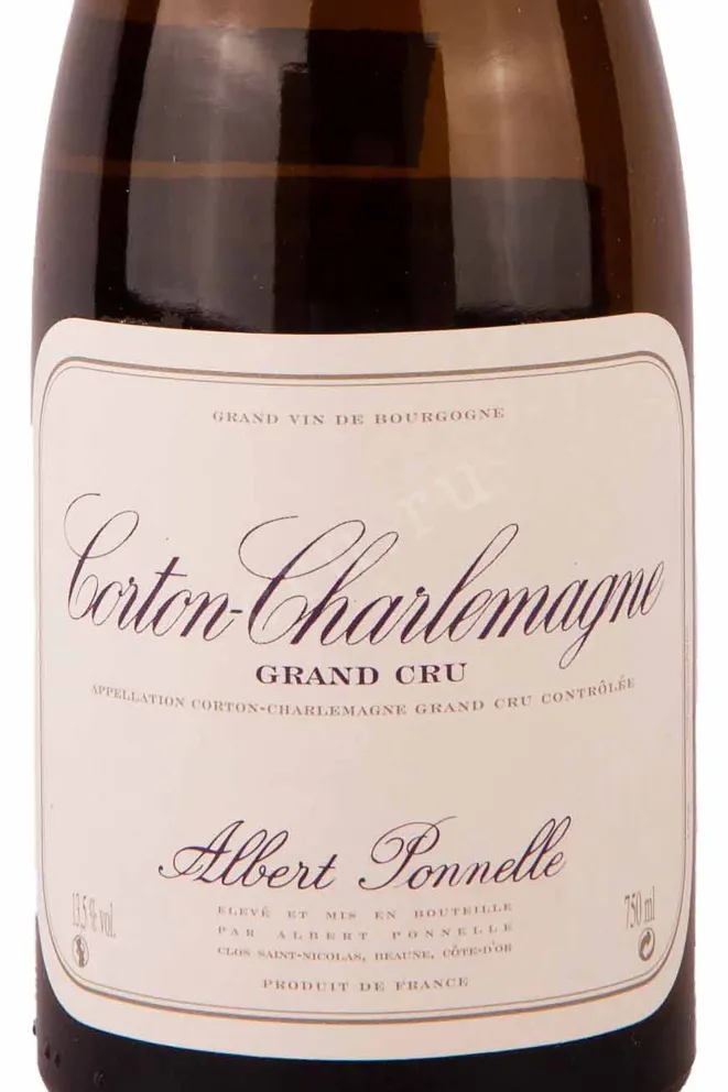 Этикетка Albert Ponnelle Corton-Charlemagne Grand Cru in gift box 2010 0.75 л
