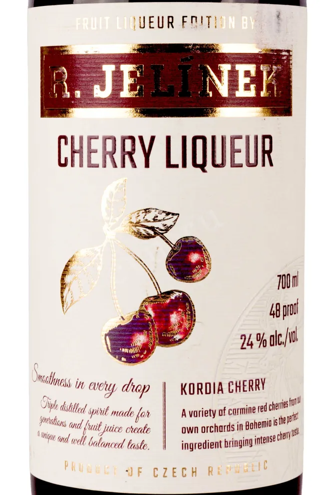 Этикетка R. Jelinek Cherry  0.7 л