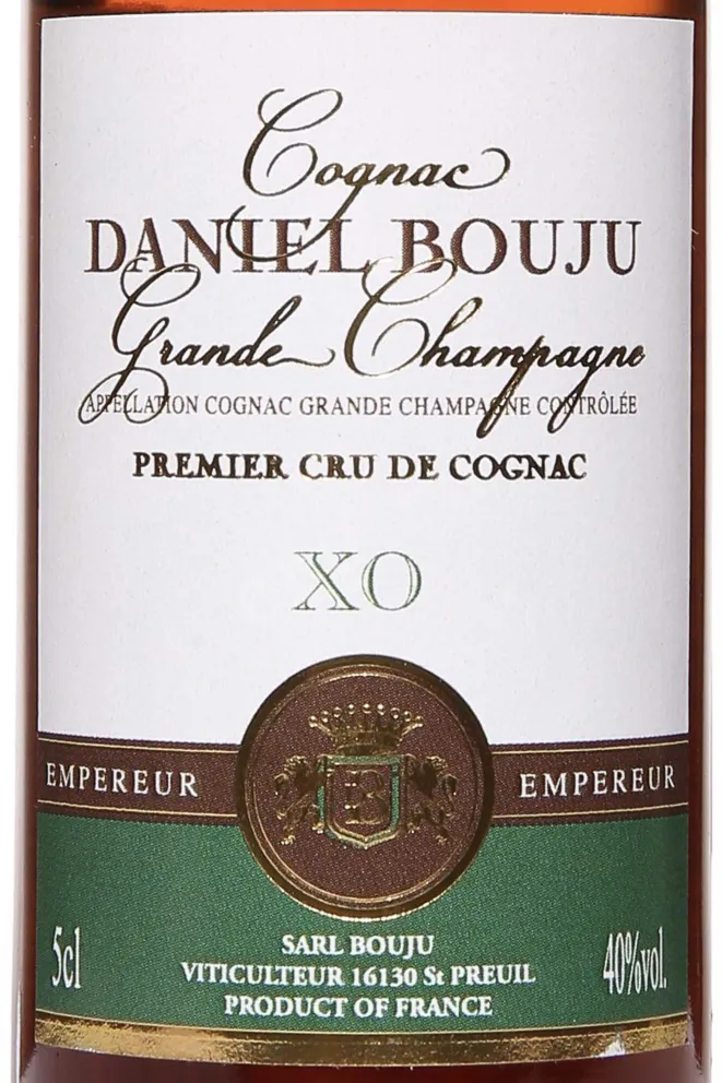 Этикетка Daniel Bouju XO Grand Champagne  1999 0.05 л