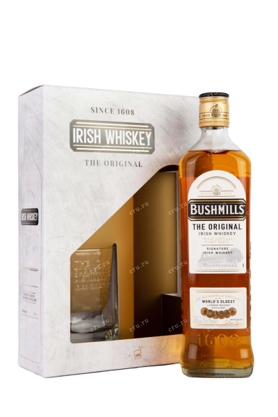 Виски Bushmills Original in gift box + 1 glass  0.7 л