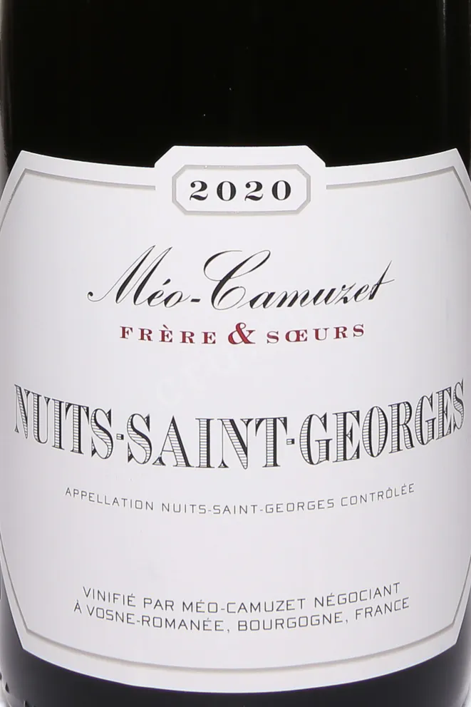 Этикетка Domaine Meo-Camuzet Frere & Sceurs Nuits-Saint-Georges AOC 2020 0.75 л