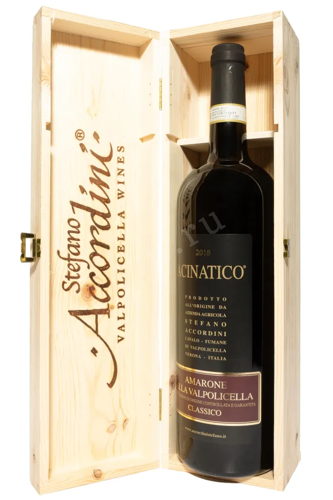 В деревянной коробке Acinatico Amarone della Valpolicella Classico DOCG in wooden box 2318 1.5 л
