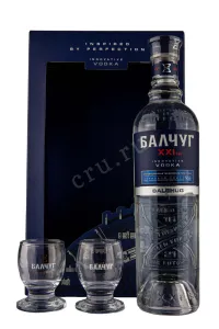 Водка Балчуг 21 век в подарочном наборе с 2 рюмками   0.5 л