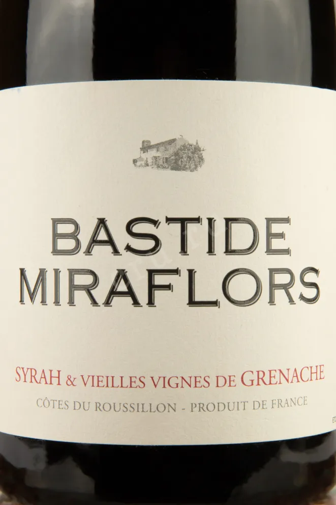 Этикетка Bastid Miraflors Cotes Du Rousillion AOP 0.75 л