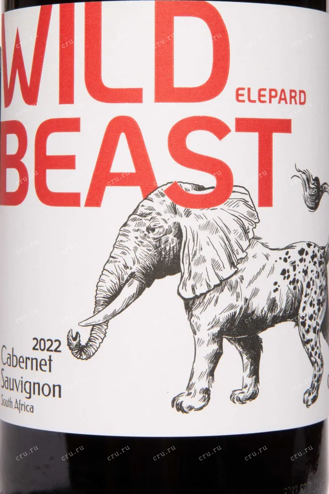 Этикетка Wild Beast Elepard Cabernet Sauvignon 2022 0.75 л
