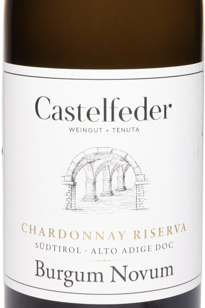 Этикетка Castelfeder Burgum Novum Chardonnay Riserva DOC 2021 0.75 л