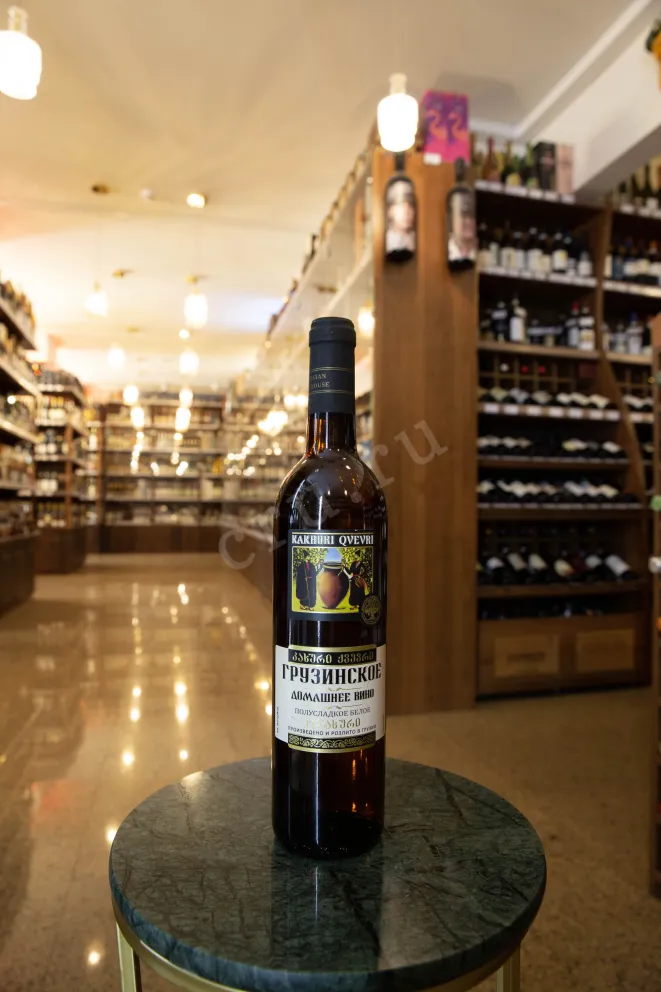 В магазине Крю Профи Kakhuri Qvevri Domashnee White Semi-Sweet 0.75 л