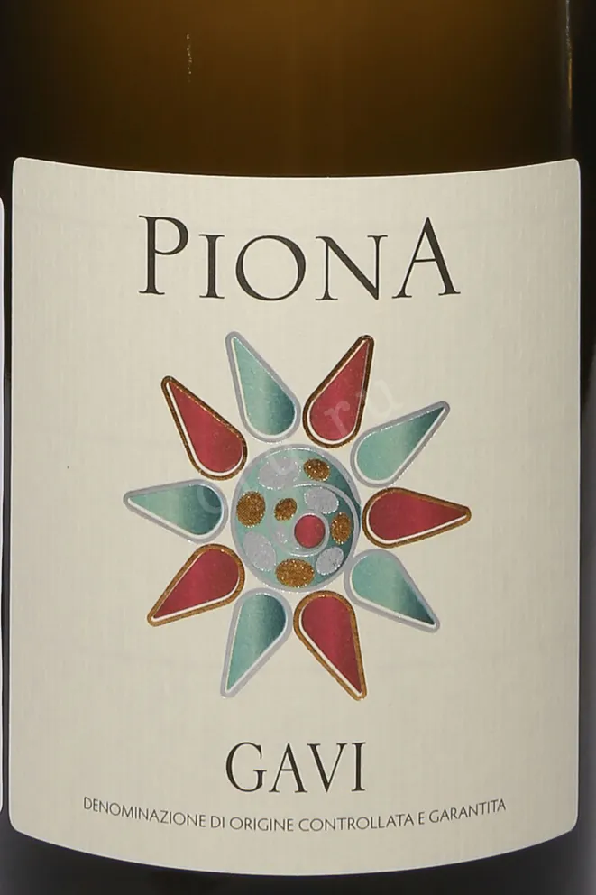 Этикетка Piona Gavi DOCG 2021 0.75 л