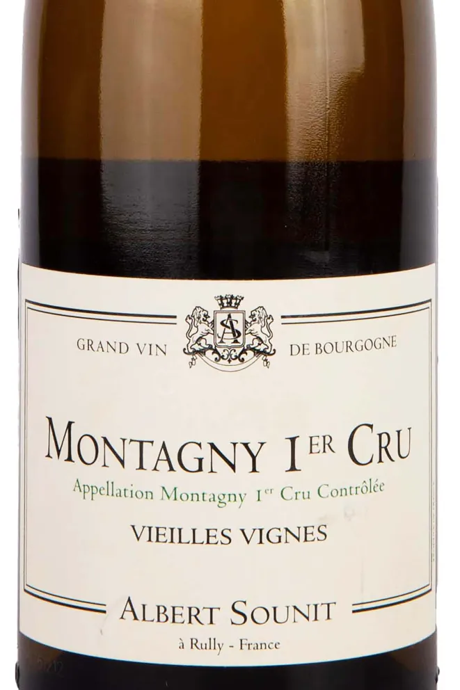 Этикетка Albert Sounit Montagny Premier Cru Vieilles Vignes 2021 0.75 л