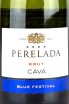 Этикетка Cava Perelada Brut 2020 0.75 л