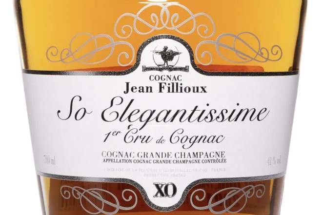 Этикетка Jean Fillioux So Elegantissime XO gift box 2001 0.7 л