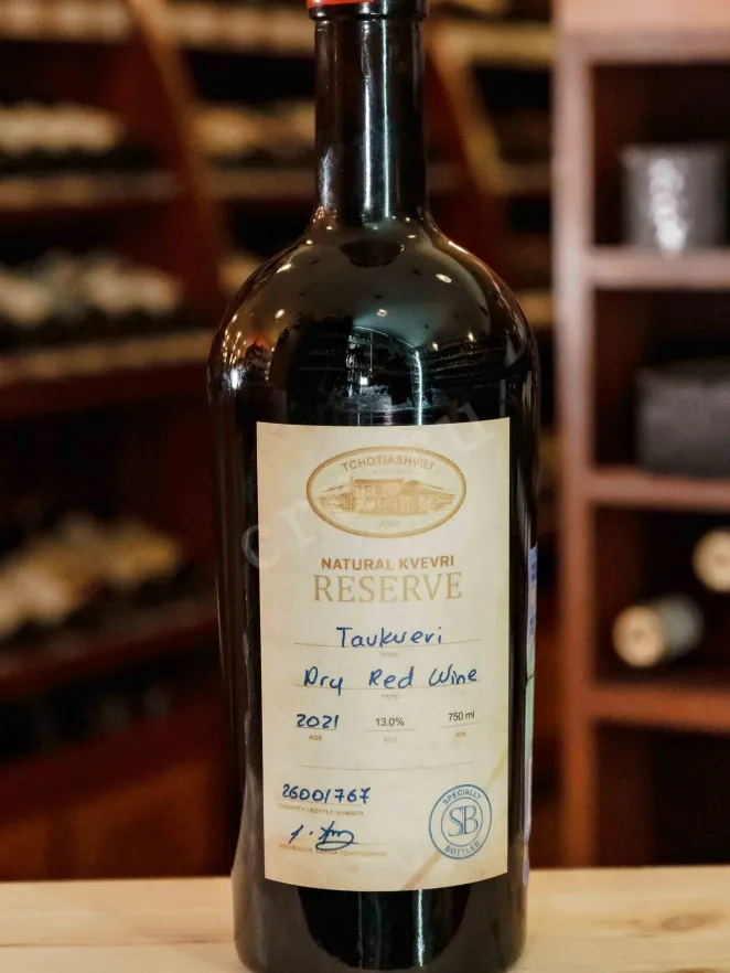 В магазине Крю Профи Tchotiashvili Tavkveri Natural Kvevri Reserve 2021 0.75 л