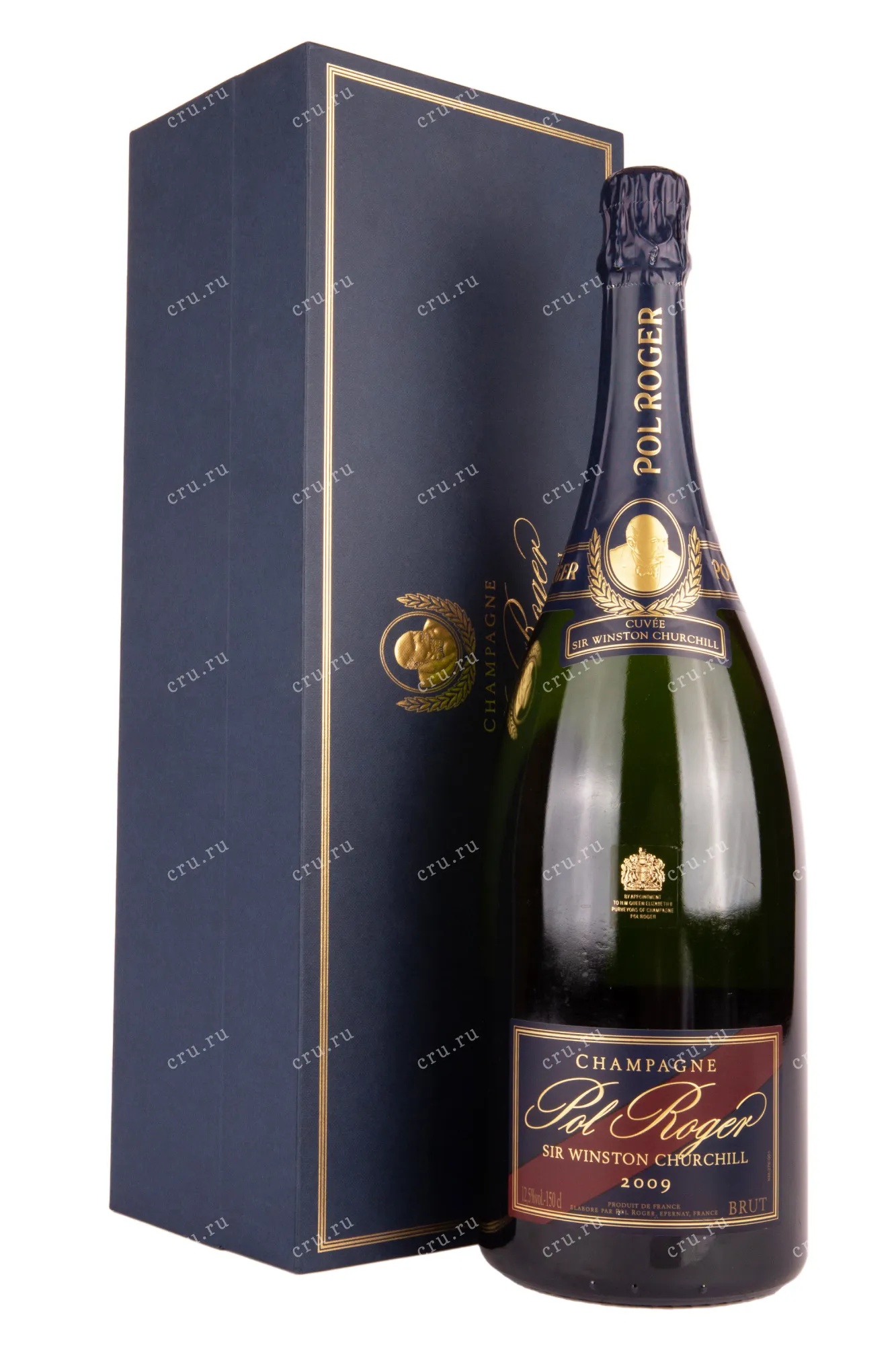 Фото — Шампанское Pol Roger Cuvee Sir Winston Churchill gift box 2009 1.5 л
