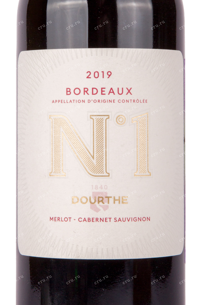 Этикетка вина Dourthe №1 Bordeaux Rouge 0.75 л