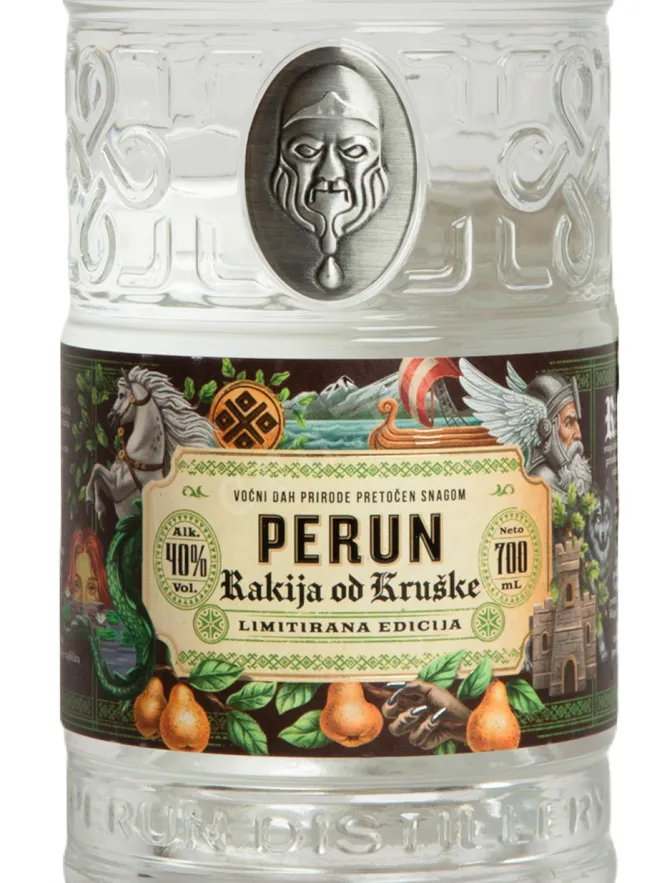 Этикетка Perun Rakija od Kruske 0.7 л