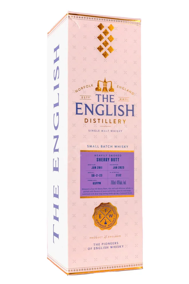 В подарочной коробке  English Sherry Butt Heavily Smoked Single Malt in gift box 0.7 л