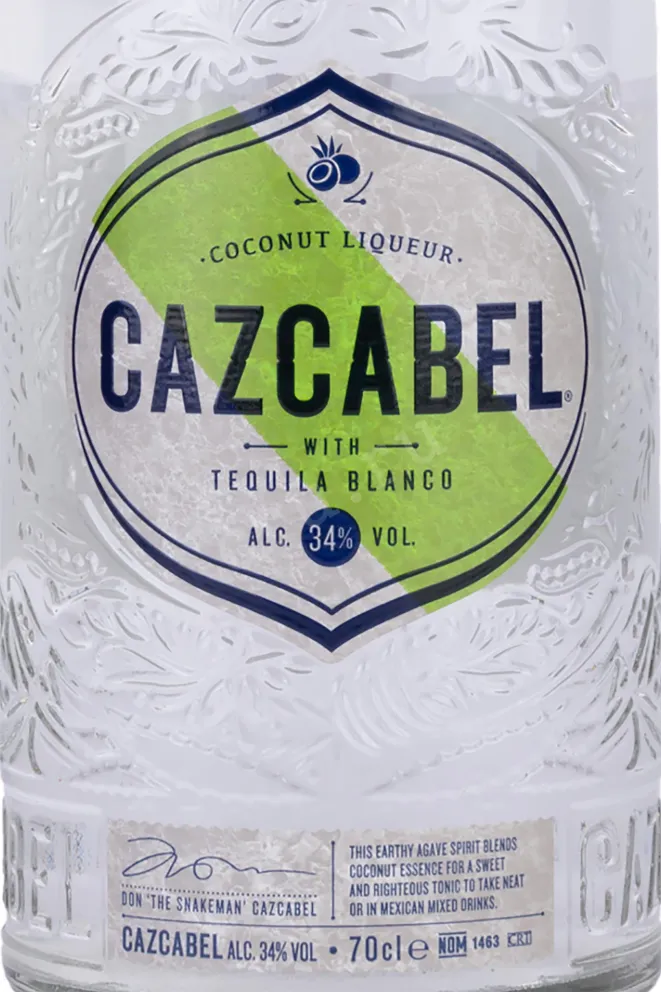 Этикетка Cazcabel Coconut Tequila Blanco 0.7 л