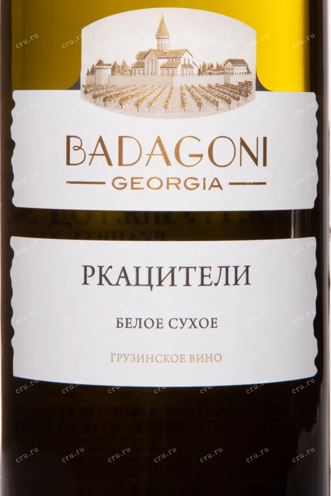 Этикетка Badagoni Rkatsiteli 2022 0.75 л
