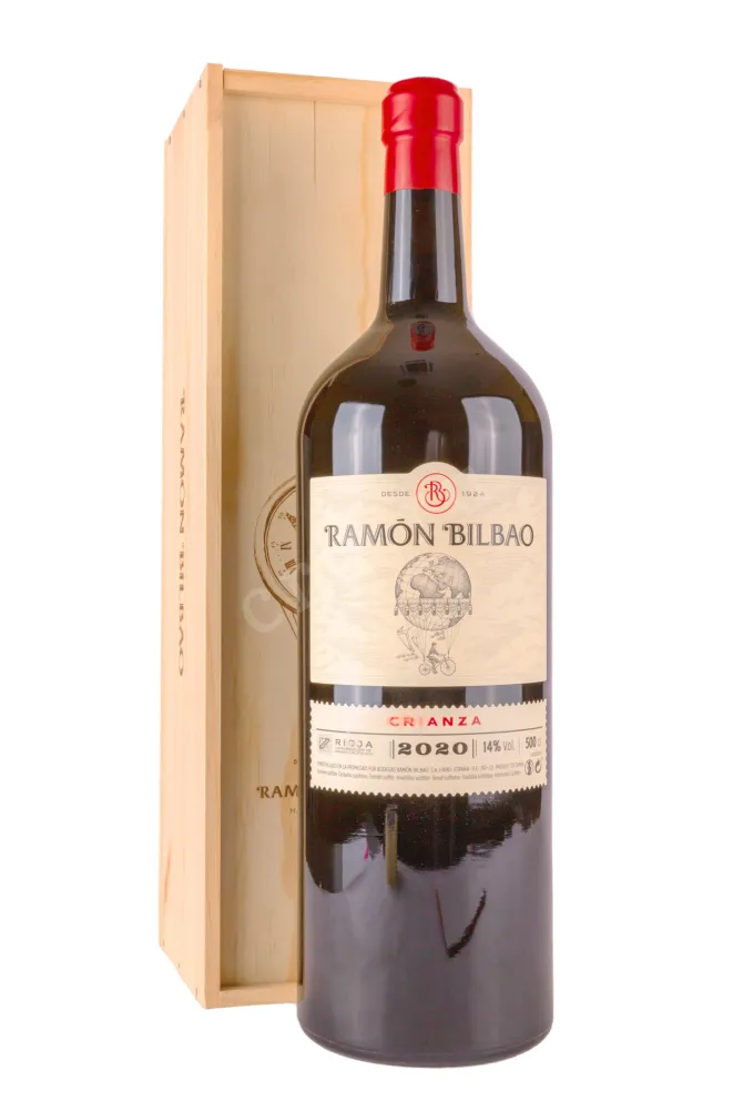 Вино Ramon Bilbao Crianza in wooden box 2020 5 л