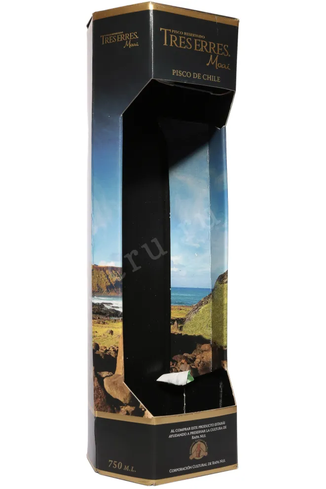 Подарочная коробка Tres Erres Moai Reservado 0.75 л
