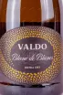 Этикетка Valdo Oro Blanc de Blancs Extra Dry in gift box 0.75 л
