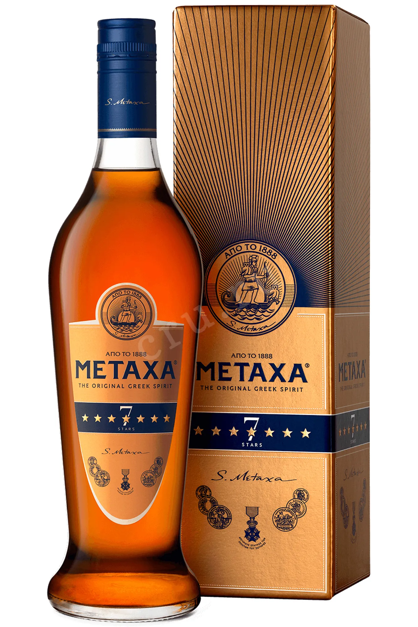 Фото — Бренди Metaxa 7 stars in gift box  0.7 л