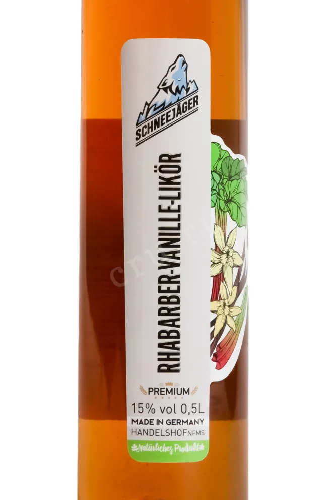 Этикетка Schnee Jager Rhubard-Vanilla 0.5 л