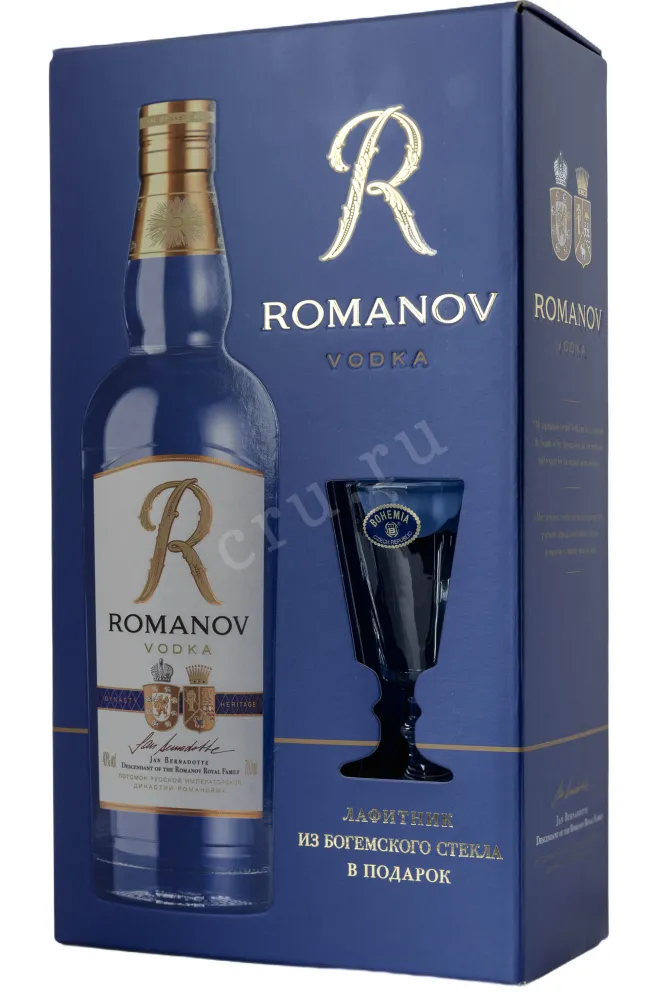 Подарочная коробка Vodka Romanov in gift box 0.7 л
