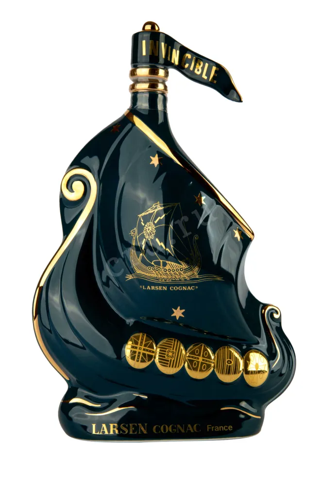 Бутылка Larsen Cognac Viking Ship Ocean Green 0.7 л