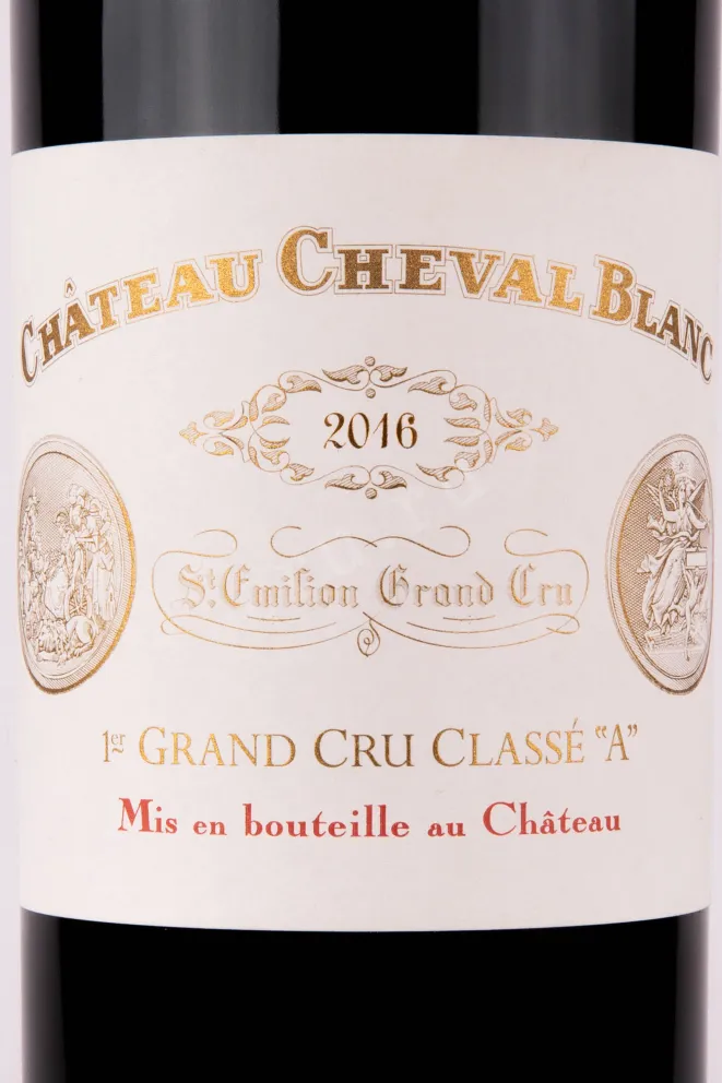 Этикетка вина Chateau Cheval Blanc Saint-Emilion Grand Cru 2016 0.75 л