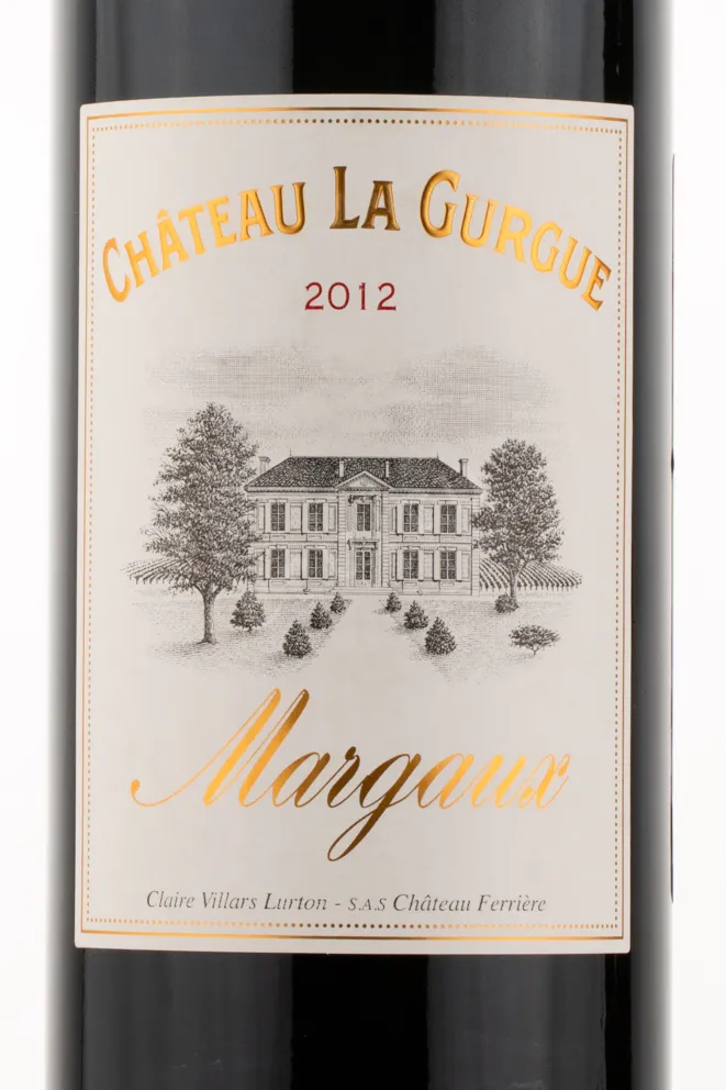 Этикетка вина Chateau La Gurgue Margaux 2012 0.75 л
