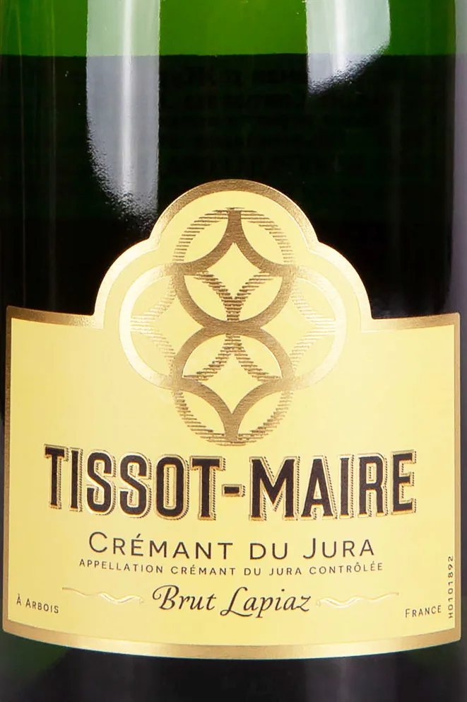 Этикетка Tissot Maire Cremant du Jura Brut Lapiaz 2022 0.75 л