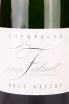 Этикетка Nathalie Falmet Cuvee Brut Nature gift box 2015 1.5 л