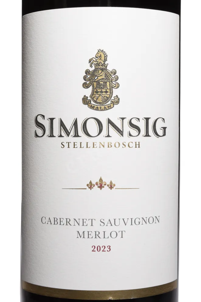 Этикетка Simonsig Cabernet Sauvignon Merlot Stellenbosch 2023 0.75 л