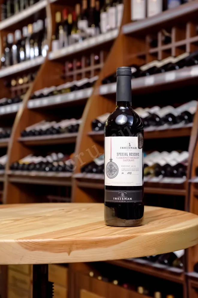 В магазине Крю Профи Inkerman Cabernet-Merlot-Saperavi Special Reserve 2018 0.7 л