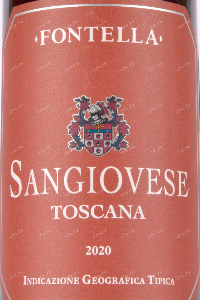 Этикетка Fontella Sangiovese Toscana 2020 0.75 л