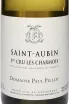 Этикетка Domaine Paul Pillot Saint-Aubin 1er Cru Les Charmois AOC 2022 0.75 л