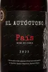 Этикетка El Autoctono Pais Secano Interior DO 2023 0.75 л
