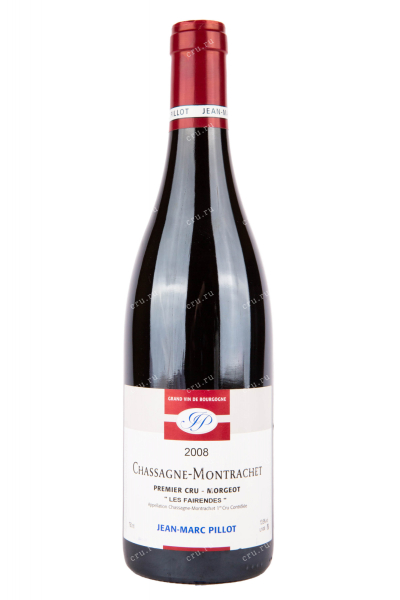 Вино Chassagne Montrachet Premier Cru Morgeot Jean Marc Pillot 2008 0.75 л