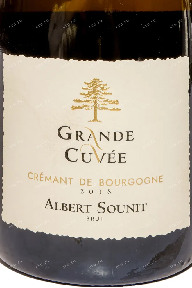 Этикетка Albert Sounit Cremant de Bourgogne Grande Cuvee 2018 0.75 л