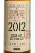 Этикетка Wilson & Morgan Barrel Selection Glen Elgin Sherry Finish in gift box 0.7 л