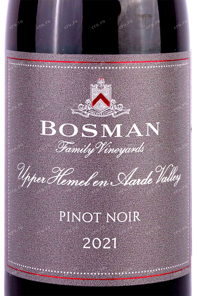 Этикетка Bosman Pinot Noir Upper Hemel-en-Aarde Valley  2021 0.75 л