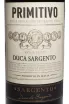 Этикетка Castellani Primitivo Duca Sargento IGT 2022 0.75 л