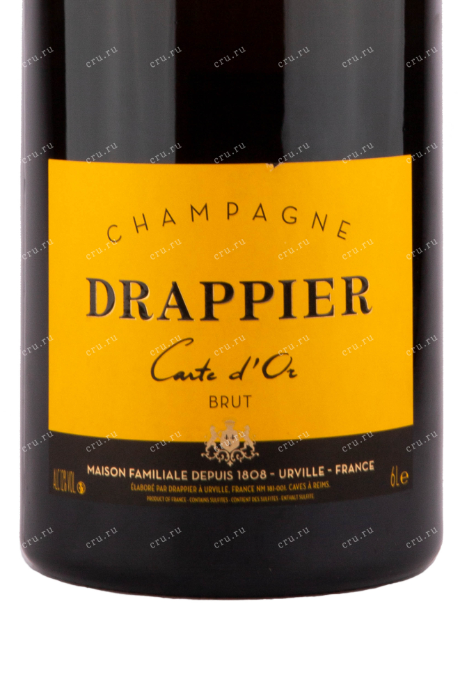 Этикетка игристого вина Drappier Carte d'Or Brut 6 л