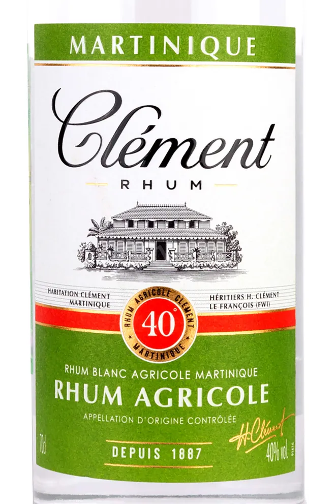 Этикетка Clement White 0.7 л