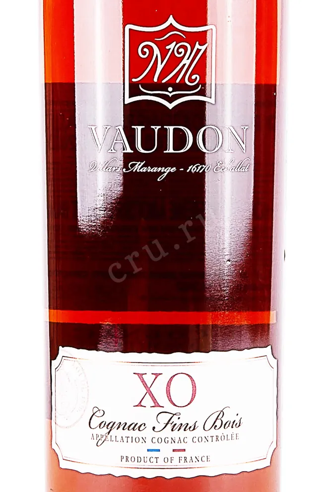 Этикетка Vaudon XO Fins Bois 0.7 л